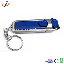 Couro USB Flash Drive com chaveiro